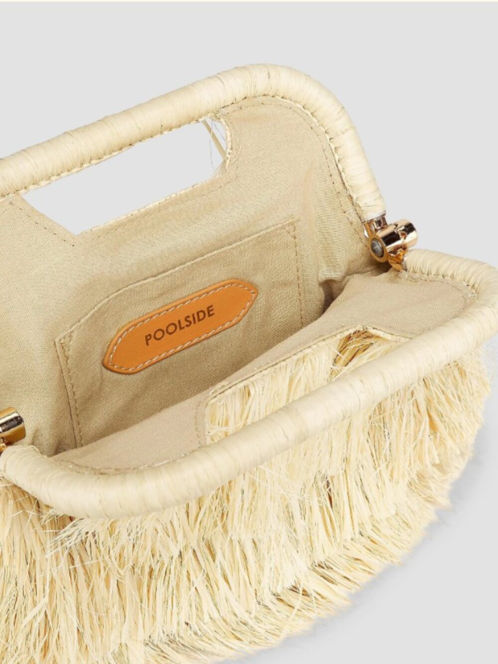 The Flamands Mini Fringe Raffia Top-Handle Bag NEW - Picture 4 of 7